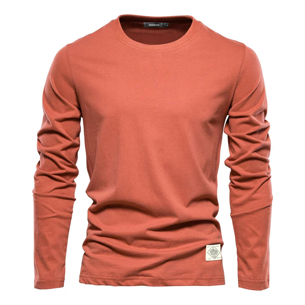 Camiseta Hombre Manga Larga Cuello Redondo Clásica