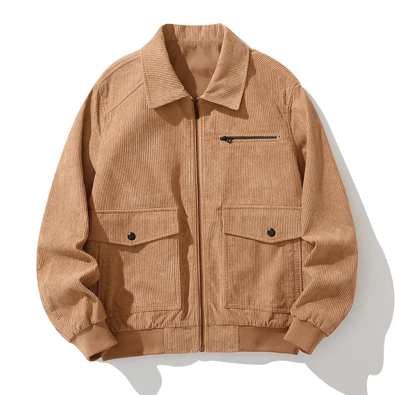 Chaquetón de Pana Cremallera Café