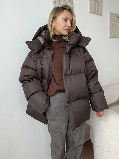Chaquetón de plumas abrigo cálido invernal