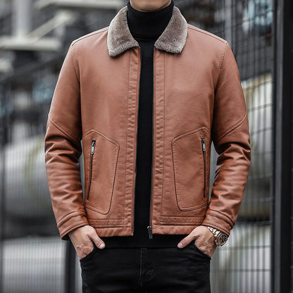 Chaqueta Cuero Hombre Estilo León