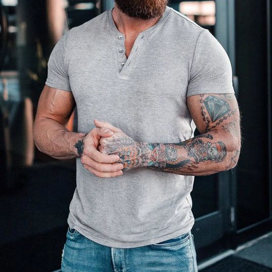 Camisa Hombre Cuello Alto Ajustada - Vestiria