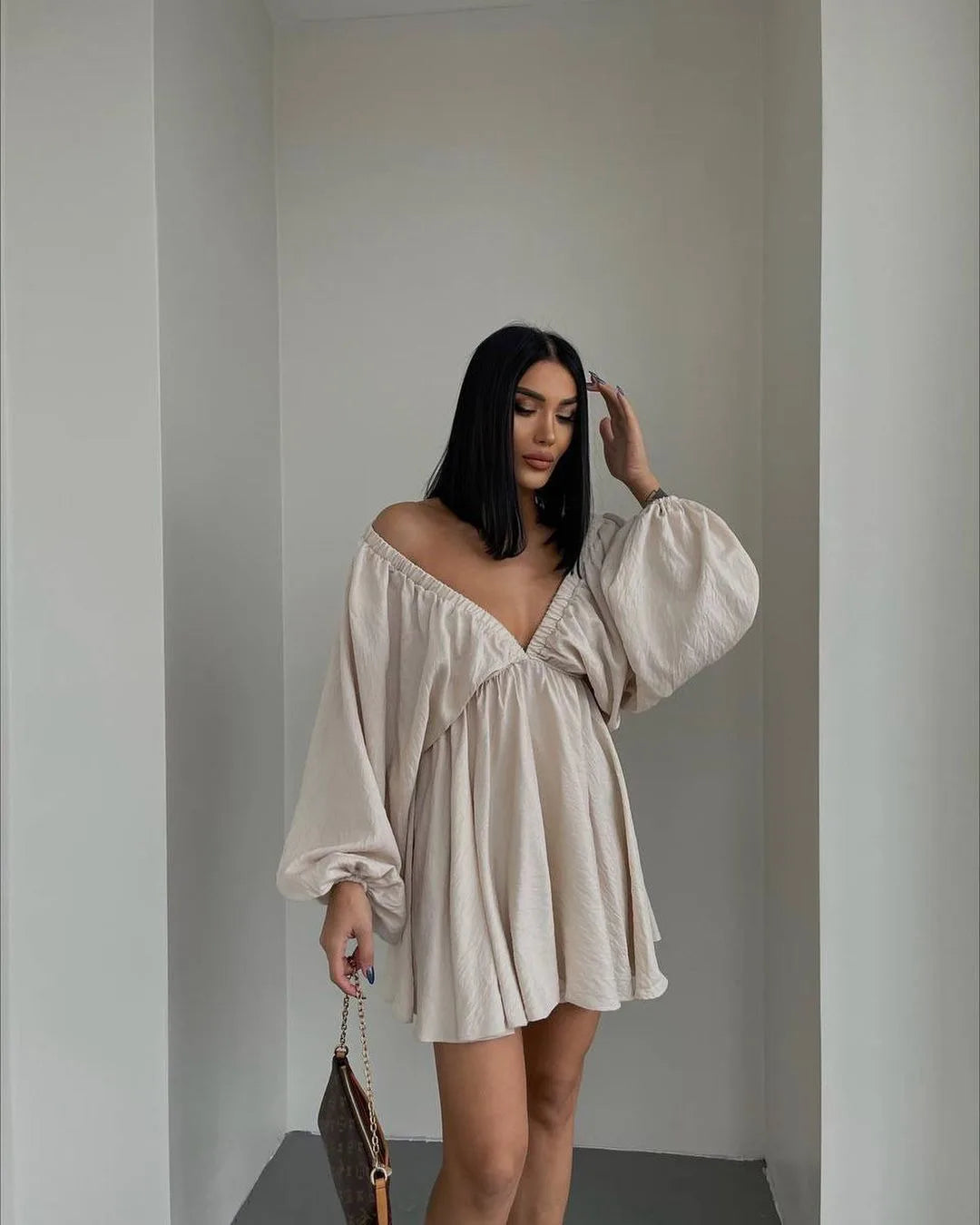 Vestido Fiesta Escote en V Elegante - Vestiria