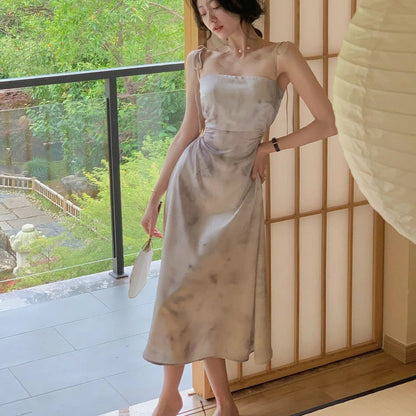 Vestidos de Noche Satén Elegantes Mujer