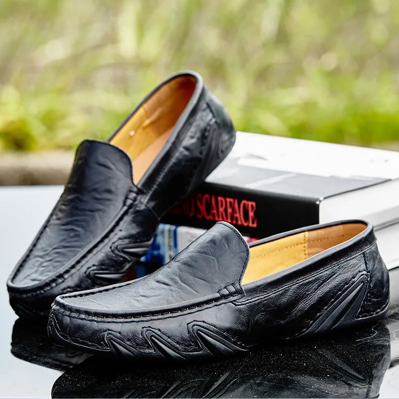 Mocasines Hombre Piel Auténtica Elegantes