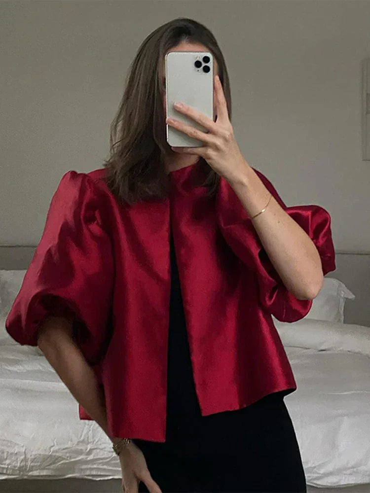 Camisa Mujer Mangas Cortas Florales Elegante