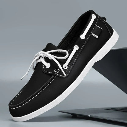 Zapato marinero de cuero - Lona