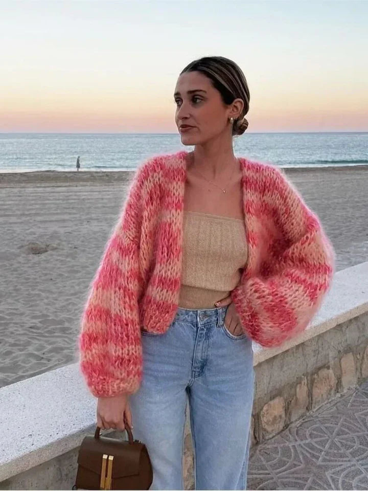Chaquetón ligero a rayas moderno