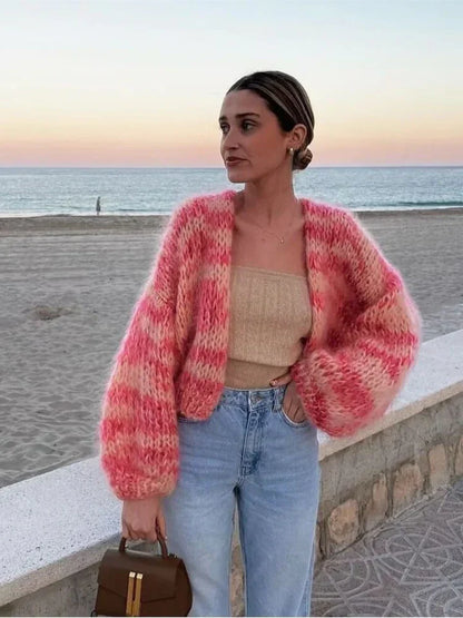 Chaquetón ligero a rayas moderno