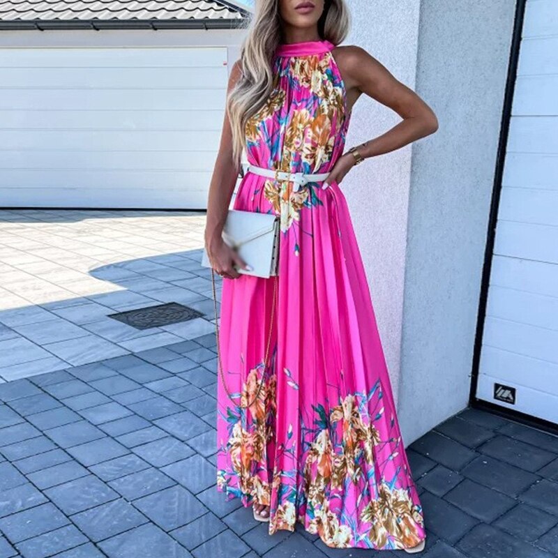 Vestido Floral Estampado con Volantes