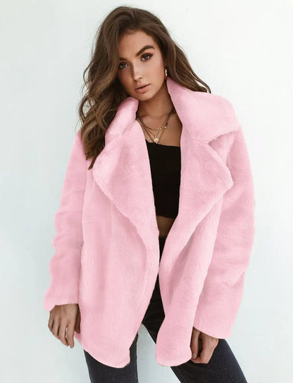 Chaqueta Invierno Mujer Abotonada Peluche