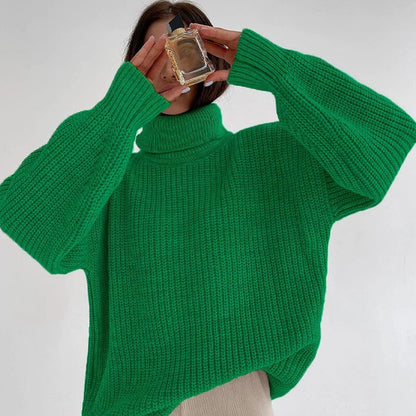 Jersey Punto Cuello Alto Mujer