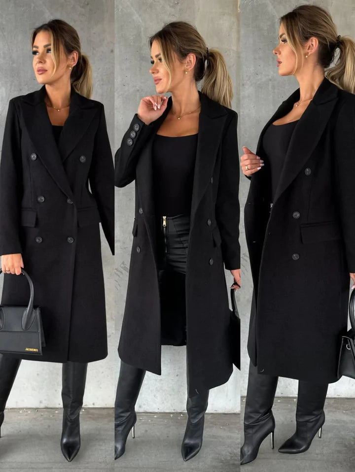 Abrigo Invierno Mujer Elegante Largo