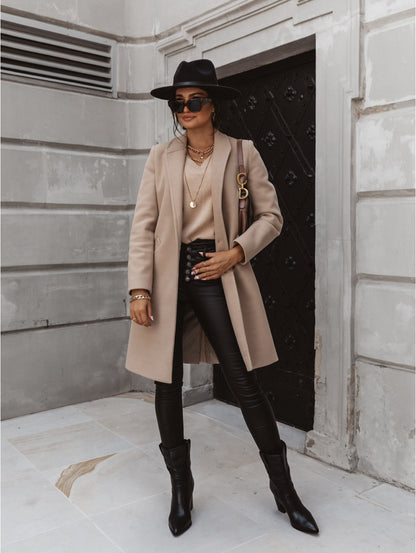 Abrigo Mujer Invierno Largo Abotonado Doble - Vestiria