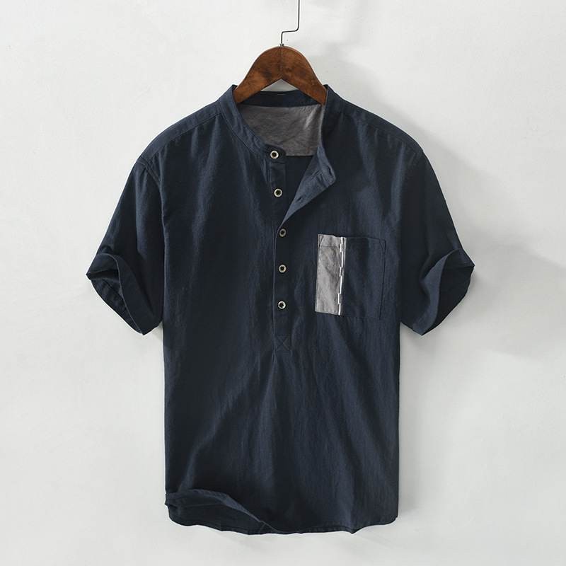 Camiseta Lino Fresca Estilo Clásico