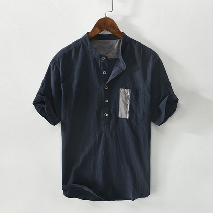 Camiseta Lino Fresca Estilo Clásico