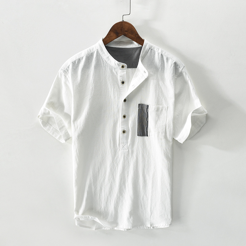 Camiseta Lino Fresca Estilo Clásico