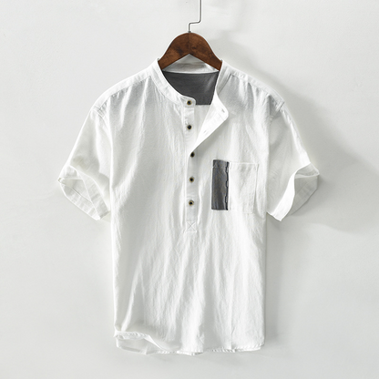 Camiseta Lino Fresca Estilo Clásico