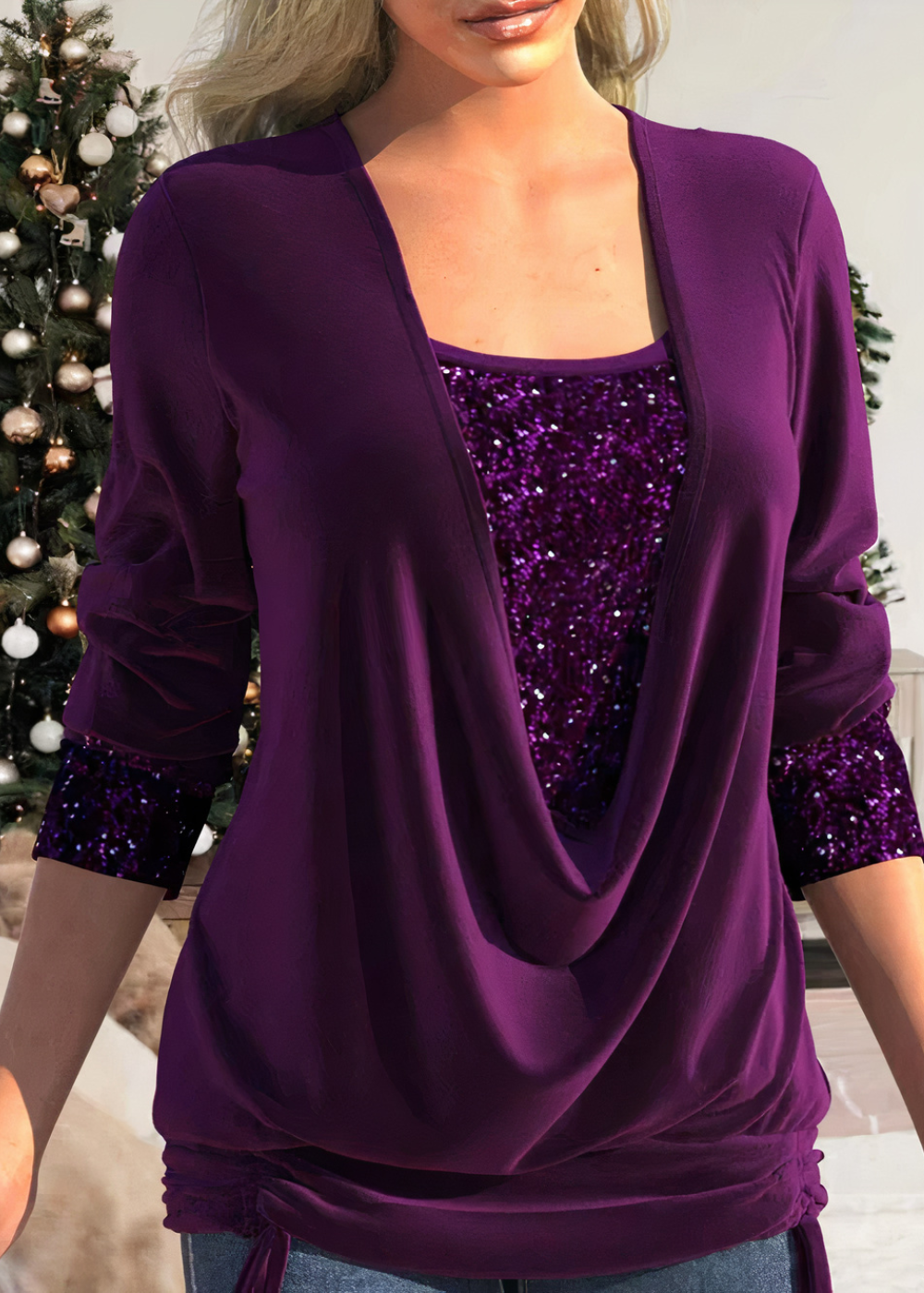 Blusa de Fiesta Brillante Mujer