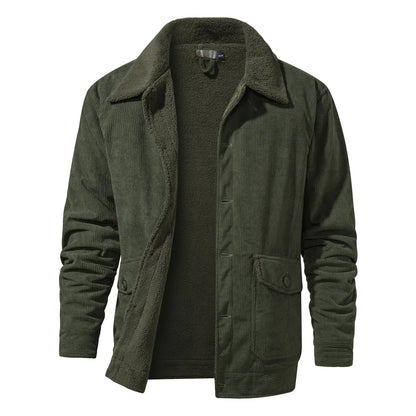 Chaqueta Pana Hombre Forro Polar Cálido