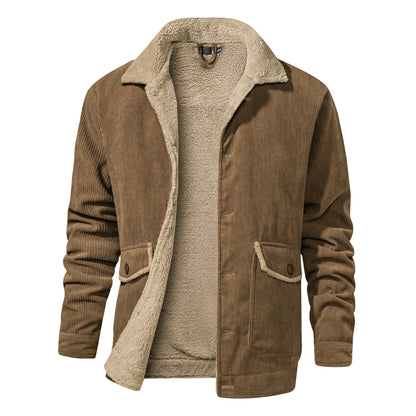 Chaqueta Pana Hombre Forro Polar Cálido
