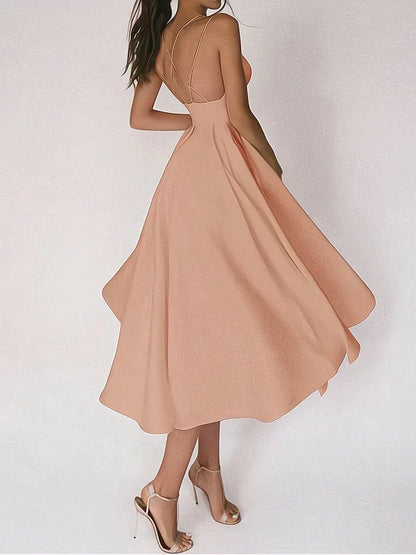 Vestido Fiesta Cuello en V Elegante