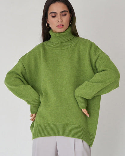 Blusa Punto Grande Cuello Alto Abultado