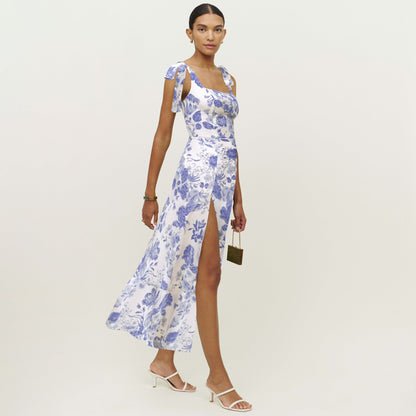 Vestido Largo Elegante con Escote Sencillo