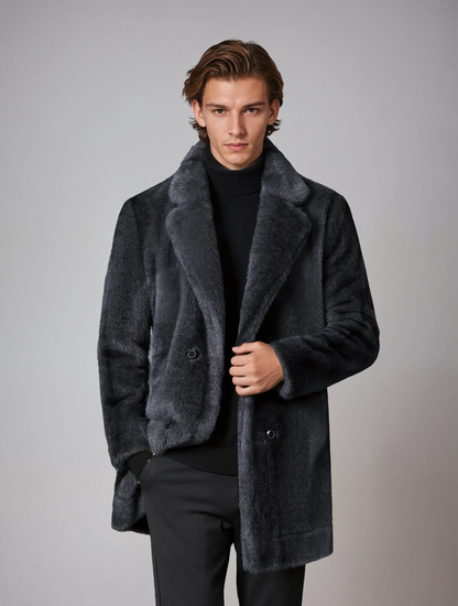 Abrigo Hombre Invierno Cuello Pelo Ajustable - Vestiria