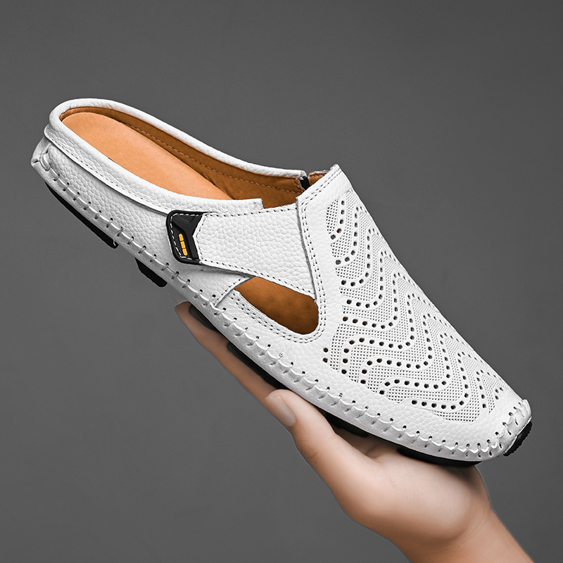 Mocasines de cuero Hombre Abierto Lateral
