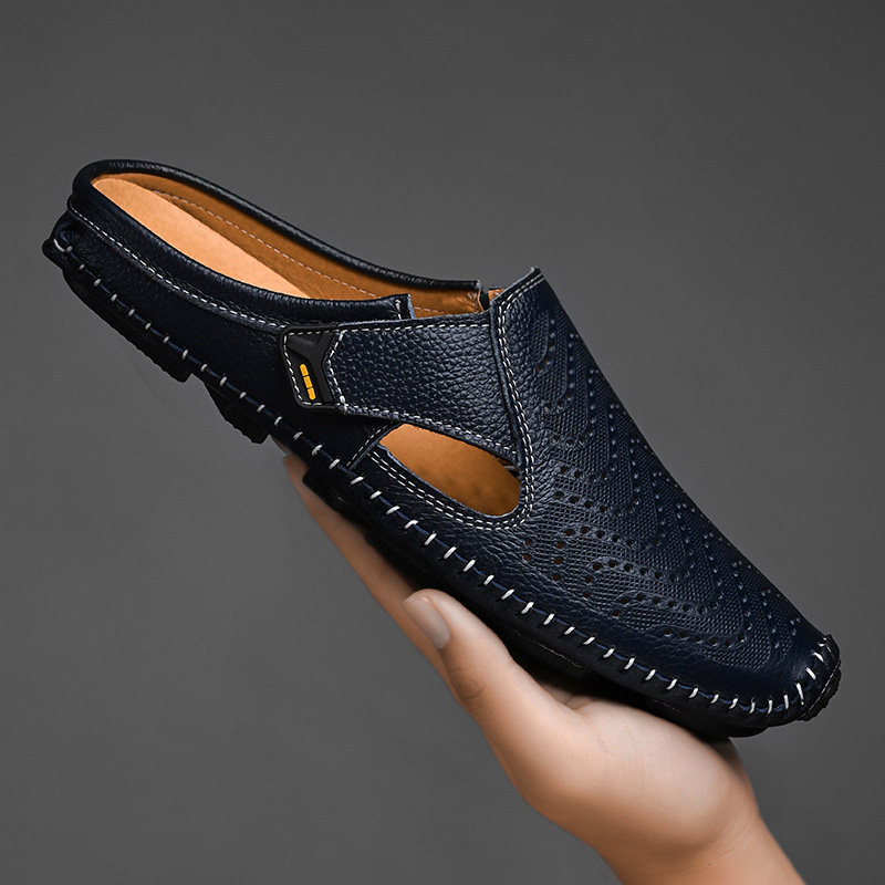 Mocasines de cuero Hombre Abierto Lateral - Vestiria