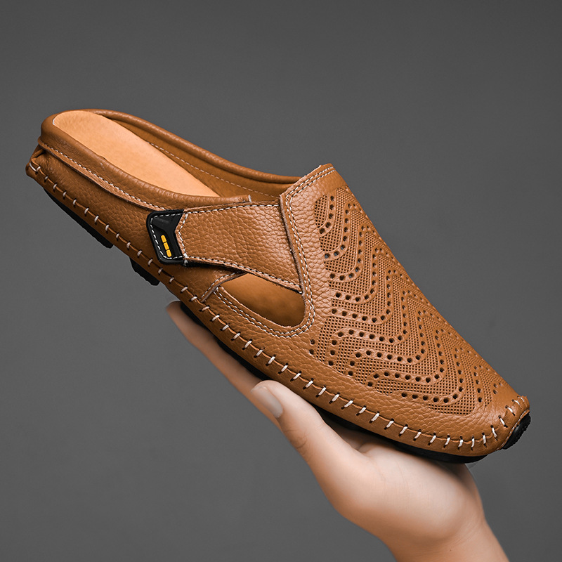 Mocasines de cuero Hombre Abierto Lateral