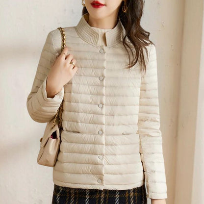 Chaqueta Acolchada Femenina Ligera y Estilosa