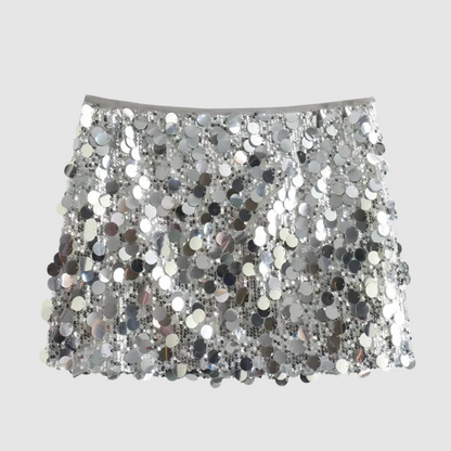Falda Corta Brillante Fiesta Glamour - Vestiria