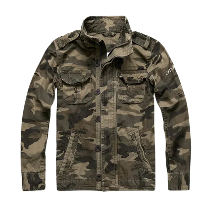 Chaqueta vaquera clásica con bolsillos prácticos