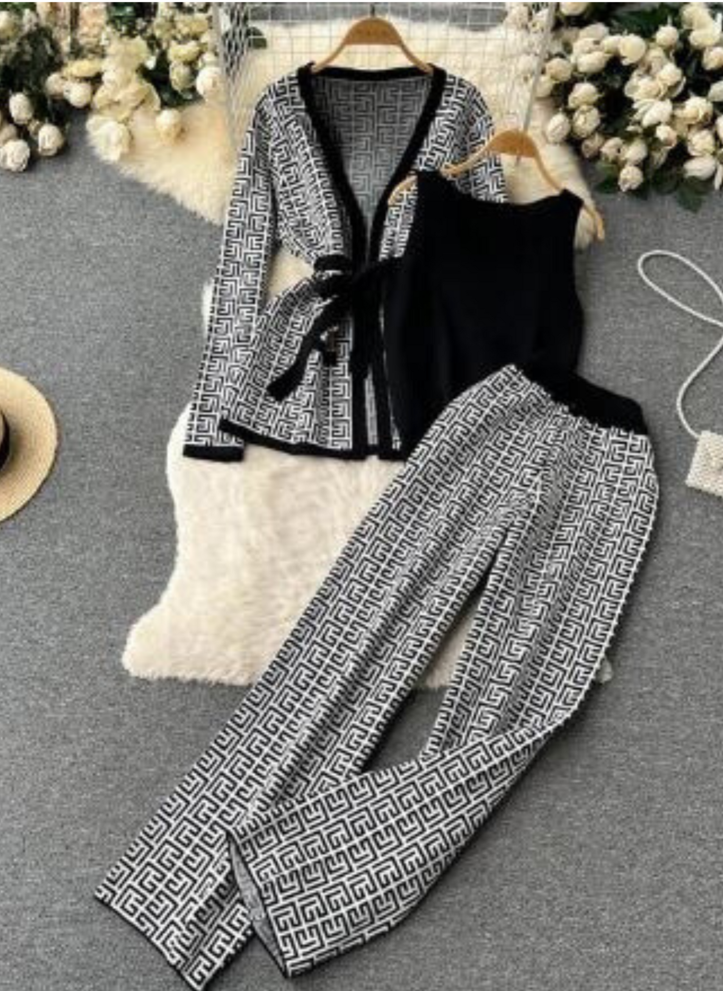 Conjunto de 3 piezas Estampado Chic Mujer