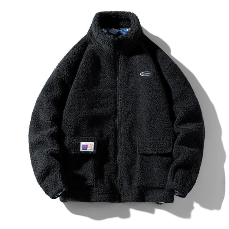 Chaqueta bomber peluda cálida mujer