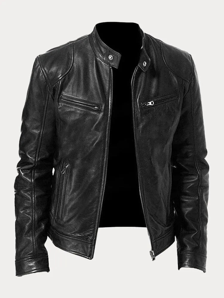 Chaqueta Moto Hombre Cremallera Alta - Vestiria