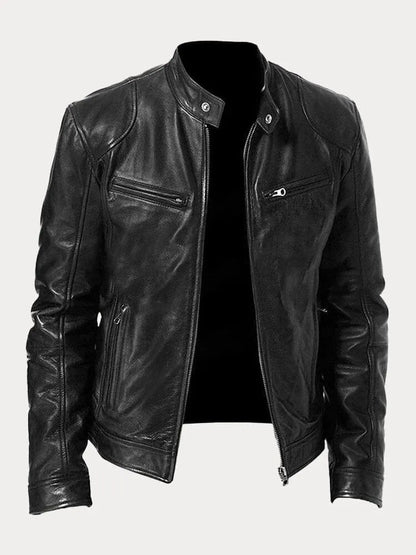 Chaqueta Moto Hombre Cremallera Alta - Vestiria