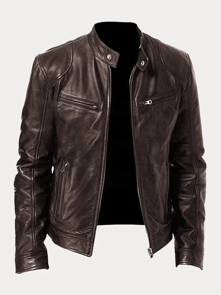 Chaqueta Moto Hombre Cremallera Alta