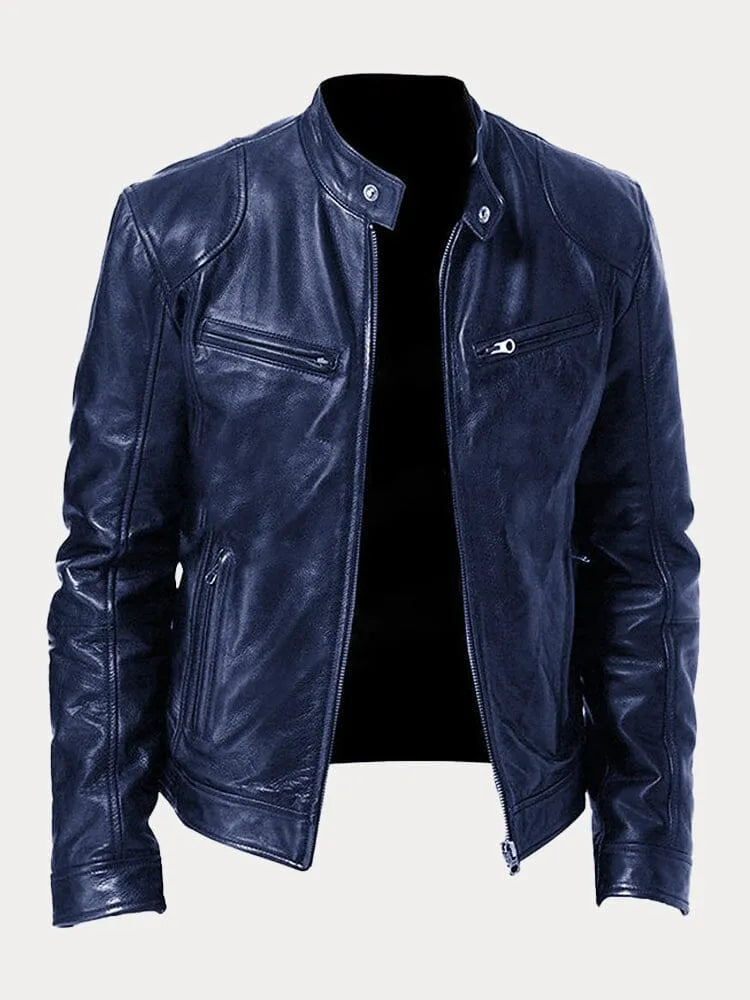Chaqueta Moto Hombre Cremallera Alta