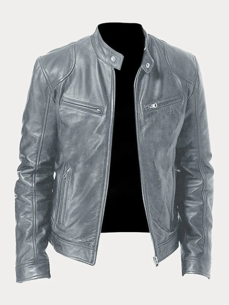 Chaqueta Moto Hombre Cremallera Alta