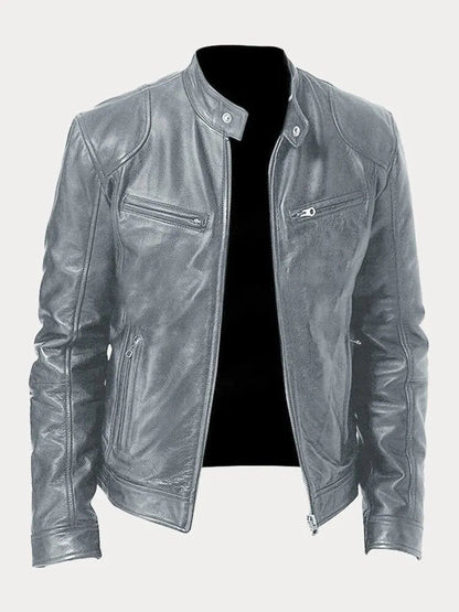 Chaqueta Moto Hombre Cremallera Alta