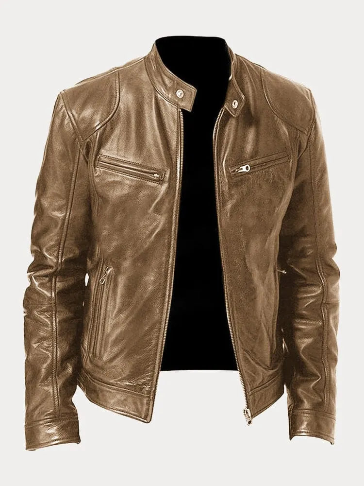 Chaqueta Moto Hombre Cremallera Alta
