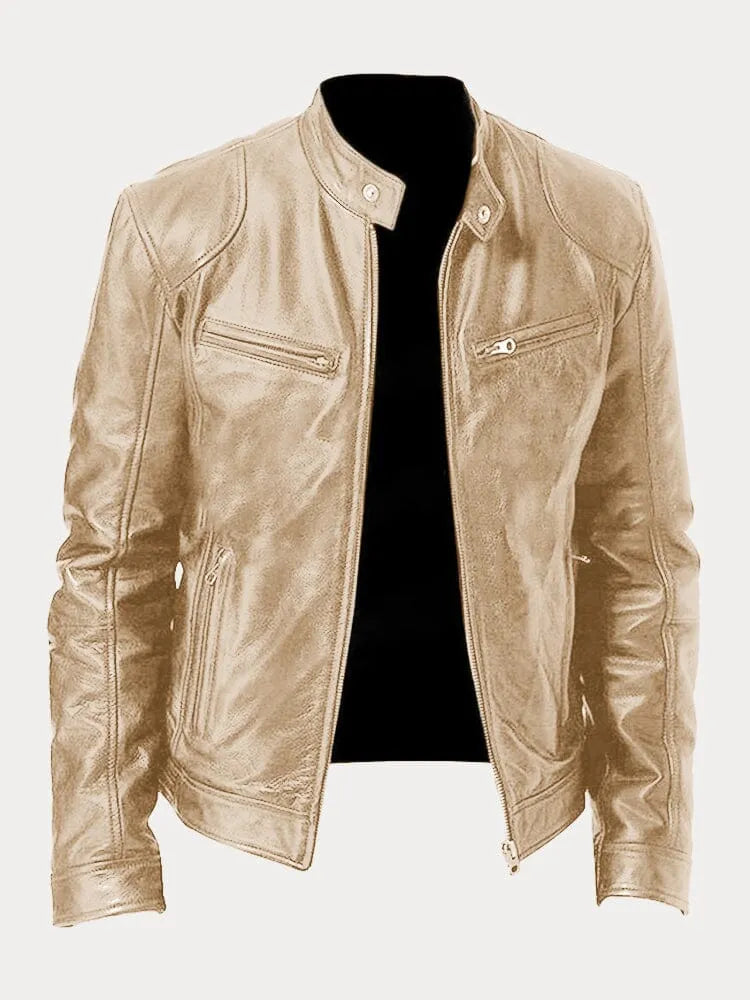 Chaqueta Moto Hombre Cremallera Alta