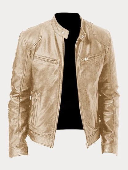 Chaqueta Moto Hombre Cremallera Alta