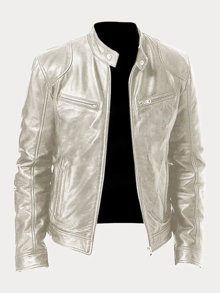 Chaqueta Moto Hombre Cremallera Alta