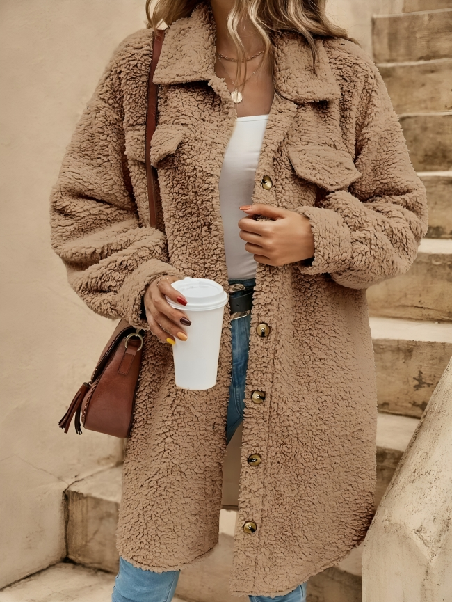 Chaqueta de lana suave y abrigadora