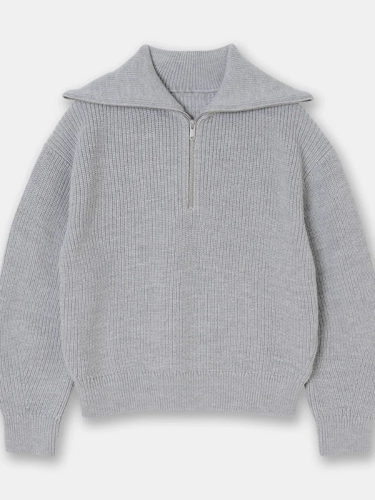 Suéter Mujer Cuello Alto Rayas Moda Invierno