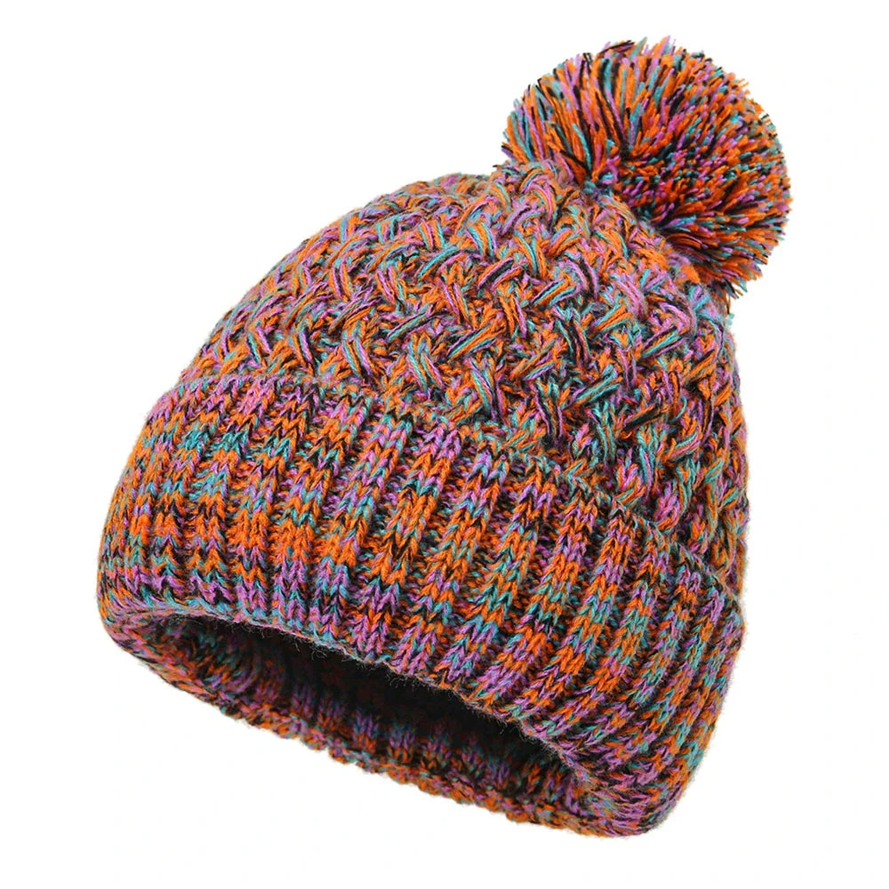 Gorro de Punto Mujer con Pom Pom Alegre