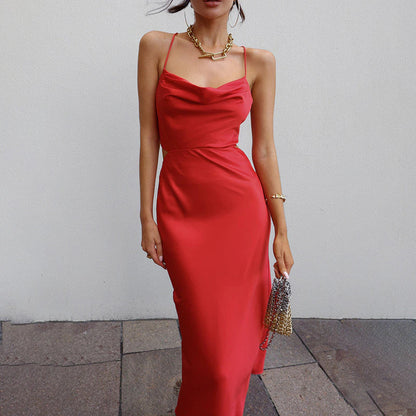 Vestido Mujer Estilo Clásico Midi